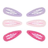 Set Clame Metalice Par pentru Copii - Roz, Fucsia și Lila Mate, CMCLASS