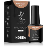 NOBEA UV &amp; LED Nail Polish unghii cu gel folosind UV / lampă cu LED glossy culoare Brown sugar #38 6 ml