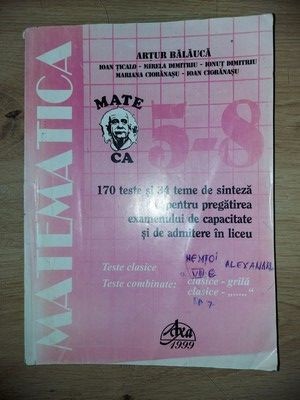 Matematica 5-8 - Artur Balauca