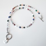 Colier la baza gatului argintiu cu cristale - zodia balanta