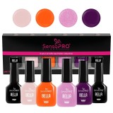 Set 4 Oje Semipermanente, Base Coat &amp; Top Coat SensoPRO Milano, BELLA Brilliance