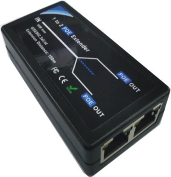 Extender PoE pasiv POE05-2, 2 porturi iesire, 100m, 15W/port, IEEE 802.3af/at, plug-and-play SafetyGuard Surveillance