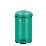 Cumpara ieftin Cos gunoi cu pedala fier verde 25 x 39 cm / 12 L