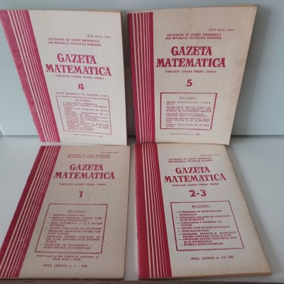 Gazeta matematica, 4 reviste, an 1982 foto