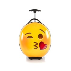 Troler copii calatorie ABS, Emoji Smiley Face Kiss, 41 cm, Heys foto