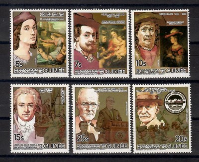 Guineea 1984 - Personalități-Rubens, Rembrandt, Rafael si altii, MNH foto