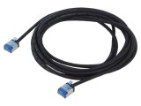 Patch cord U/FTP 6a 3m LSZH negru 32AWG