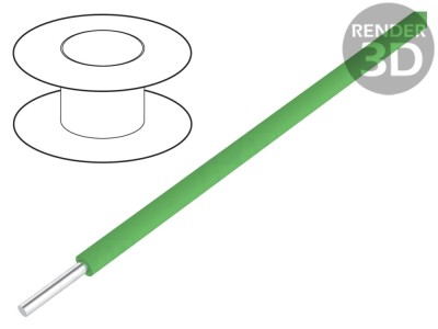 Cablu monofilare solid 24AWG verde 305m foto