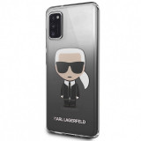 Husa TPU Karl Lagerfeld pentru Samsung Galaxy A41, Gradient Ikonik Karl, Neagra KLHCA41TRDFKBK