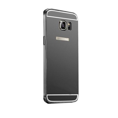 Husa Bumper Aluminiu Metalic&amp;nbsp;Samsung S7 g930 Luxury Electroplacat Black&amp;nbsp; foto