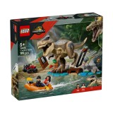 LEGO Jurassic World Evadare pe rau din calea unui T. rex, 199 piese