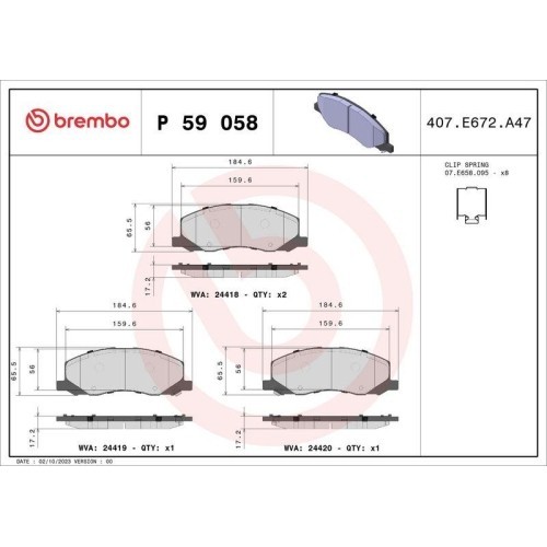 Placute frana Bentley Flying Spur (4w) 03.13-; Opel Insignia (G09) 07.08-03.17, Insignia A Country Tourer (G09) 07.08-03.17, Insignia Saloon (G09) 07