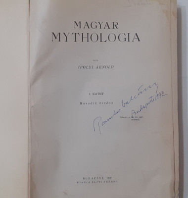 Ipolyi Arnold - Maghiar Mythologia ( Mitologie Maghiara) 1929 EX LIBRIS foto