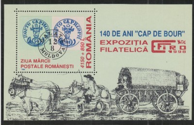 ROMANIA 1998 LP 1461 ZIUA MARCII POSTALE ROMANESTI COLITA MNH foto