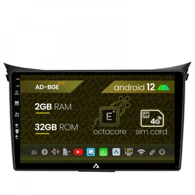 Navigatie Hyundai I30 (2012-2016), Android 12, E-Octacore 2GB RAM + 32GB ROM, 9 Inch - AD-BGE9002+AD-BGRKIT216V2 foto