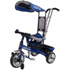 Tricicleta multifunctionala Copii Little Tiger - Albastru foto