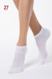 Șosete scurte damă bumbac, CLASSIC 016, 36-37 (23), Roz Deschis