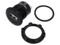 Adaptor USB A soclu, USB 2.0 Filet: M22 foto
