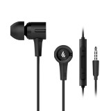 CASTI Edifier, cu fir, intraauriculare - butoni, pt smartphone, microfon pe fir, conectare prin Jack 3.5 mm, buton in-line, negru, &quot;P205-BK&quot;, (timbru