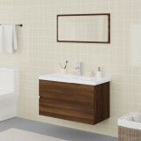 vidaXL Set de mobilier de baie, stejar maro, lemn prelucrat 3120353
