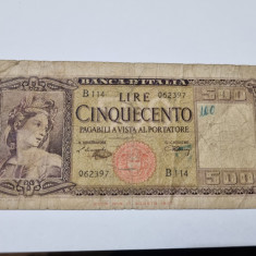 bancnota italia 500 L 1947