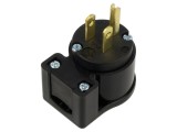 Conector alimentare AC tată 2P+PE 125VAC 15A pe cablu - Qualtek