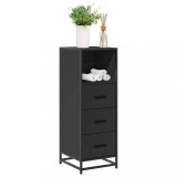 vidaXL Dulap de baie negru 35x37,5x100 cm lemn prelucrat