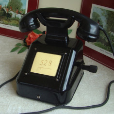 Telefon Bachelita Vintage cu Manivela 1950 - Perfect Functional