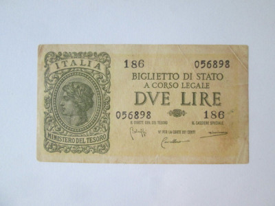 Italia 2 Lire 1944 foto