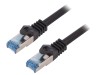 Cablu Patch S/FTP Cat6a Negru 5m LSZH, Logilink