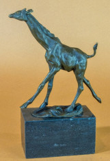 Statueta bronz &amp;quot;Girafa&amp;quot; foto
