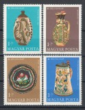 Ungaria 1968 Mi 2443/46 MNH - Ziua timbrului: Capodoperele ceramicii maghiare, Nestampilat