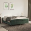 VidaXL Cadru de pat fără saltea, verde &icirc;nchis, 180x200 cm, catifea 3121135