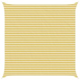 vidaXL P&acirc;nză de umbră Galben și alb 5 x 5 m HDPE 42032813