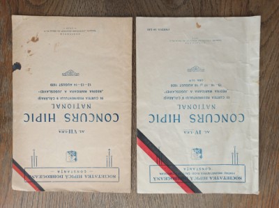 SOCIETATEA HIPICA DOBROGEANA, CONSTANTA, 1936- 1939 - LOT DOUA APARITII, CONCURSUL HIPIC NATIONAL foto