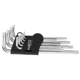 Set chei Torx lungi T10-T50 din otel CrV, 9 piese, NEO TOOLS