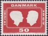 Danemarca 1967 - Timbru Comemorativ &bdquo;Nunta Regală a Prințesei Margrethe cu Henri de Monpezat / 10 Iunie 1967 / 50 &Oslash;re&rdquo; -KV1