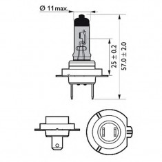 Bec Far H7 55W 12V White Vision Philips foto