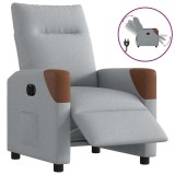 Cumpara ieftin Fotoliu rabatabil electric, gri deschis, textil