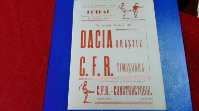 program CFR Timisoara - Dacia Orastie foto