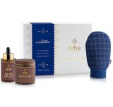 Set cadou ritual hammam - sapun negru, manusa kessa, ulei de argan ecologic Isha