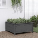 VidaXL Jardinieră de grădină, gri, 82,5x82,5x39 cm, lemn masiv pin