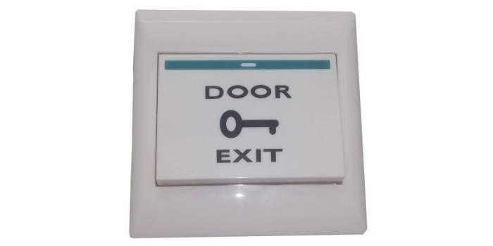 Buton exit plastic ST 86x86mm A6