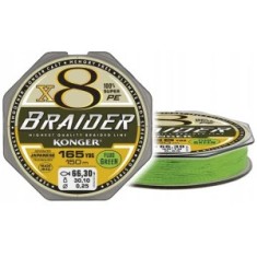 Fir Textil Konger Braider X8 Fluo Green, 150m, 0.25mm, 30.1kg foto