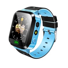 Ceas smartwatch copii JustZEN&trade; JZQ528, localizare prin LBS, touchscreen color, lanterna, buton SOS, Albastru