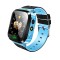 Ceas smartwatch copii JustZEN&trade; JZQ528, localizare prin LBS, touchscreen color, lanterna, buton SOS, Albastru