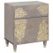 vidaXL Dulap de noapte Gri 50 x 33 x 60 cm Lemn masiv de mango