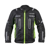 Geaca Moto Barbati W-TEC Gelnair - Negru/Verde FitLine Training