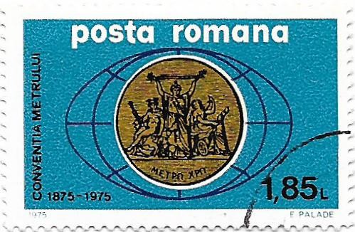 Centenarul Conventiei Internationale a Metrului, 1975 - obliterat