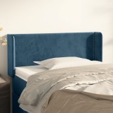 VidaXL Tăblie pat cu aripioare albastru &icirc;nchis 103x16x78/88 cm catifea
